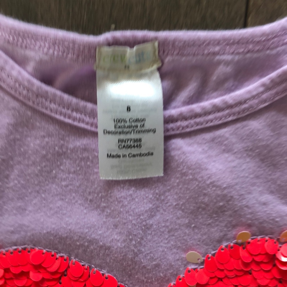 J. Crew Crewcuts Sequins Heart tee - Picture 5 of 5